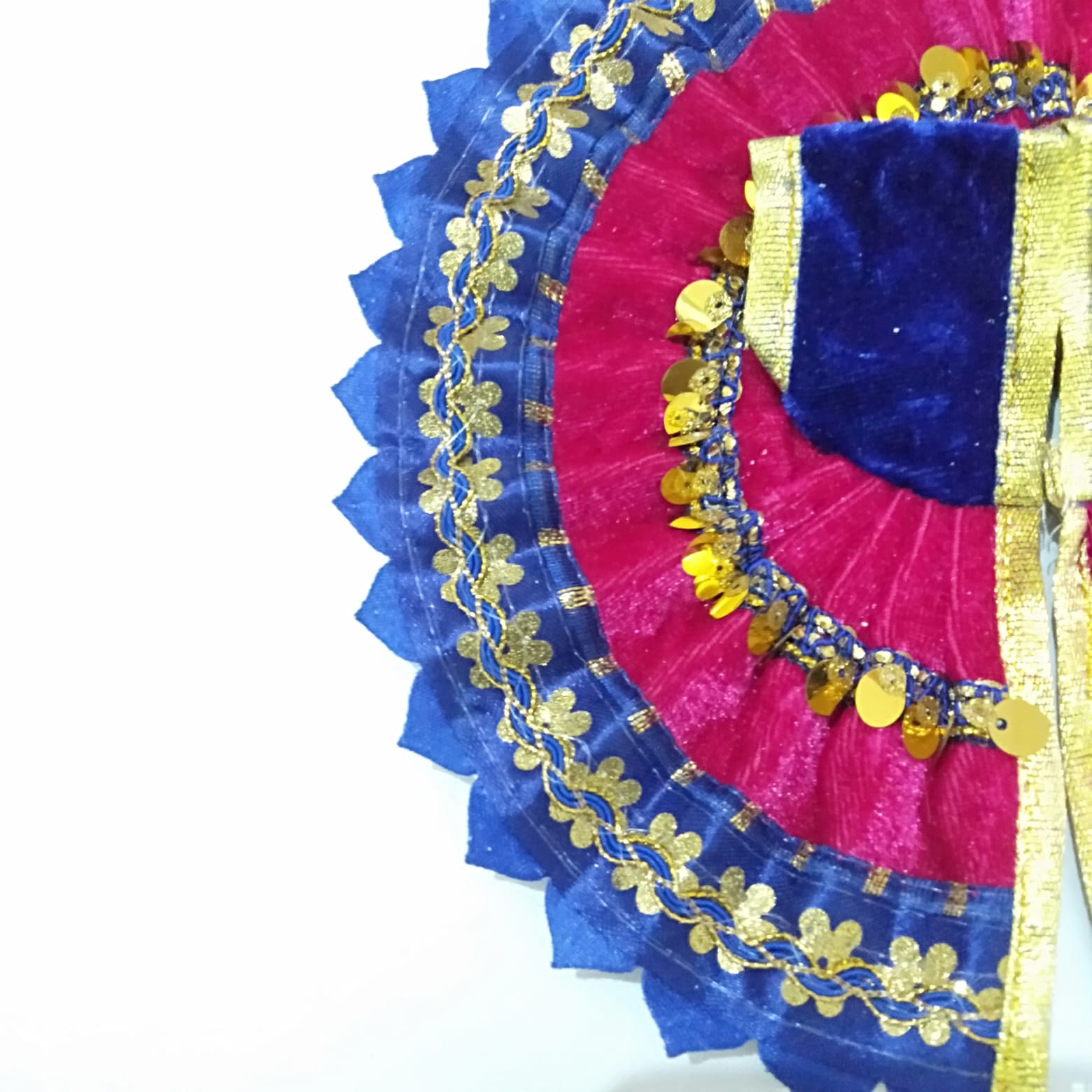 Handcrafted Laddu Gopal Ji/Kanha Ji/Thakur Ji Designer Dress Silk and  Cotton by The artisans of Vrindavan (Blue, Idol Size- 1-2 Blouse(1.8 cms)  Dress (7 Cms)) : Amazon.in: Home & Kitchen