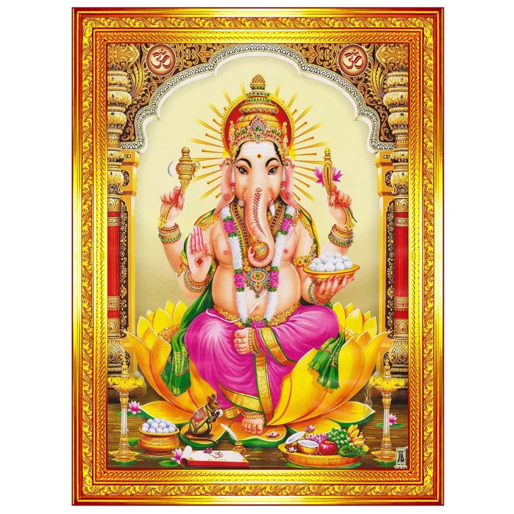 Large framed Ganesha photo