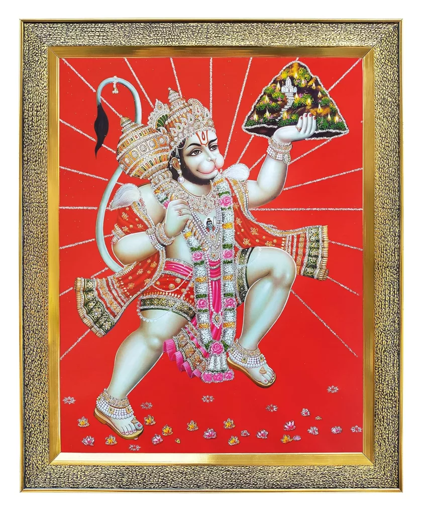 Flying Hanuman photo frame